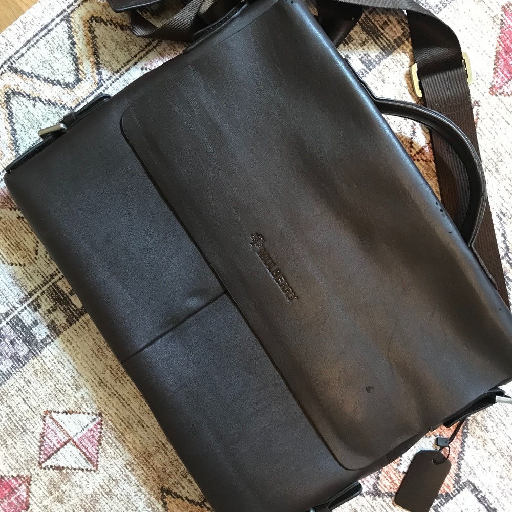 Mulberry Leather Laptop Bag